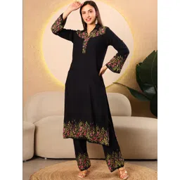 Lalita Creations Women Floral Printed Regular Kurta with Trousers-picture-17