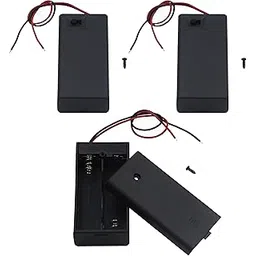 LAMPVPATH 3Pcs 2 AA Battery Holder with Switch, 2x 1.5V AA Battery Holder Case with Wire Leads and ON/OFF Switch(3 Pack)-picture-26