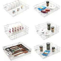 landwood Utensil Kitchen Rack 15x16 inch Kitchen Basket for Modular /Trolley / Kitchen cabinet drawer Steel-picture-15