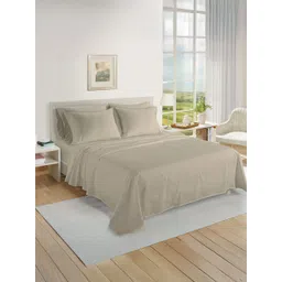 LANE LINEN Beige 100% Egyptian Cotton King Bed Cover-picture-14