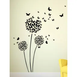 LANSTICK Black Self Adhesive Tree With Butterflies Wall Sticker-picture-15