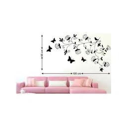 LANSTICK Black Tree With Butterflies Self-Adhesive Wall Sticker-picture-11