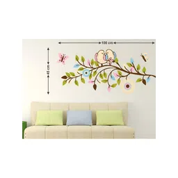 LANSTICK Green Tree With Birds Self-Adhesive Wall Sticker-picture-40