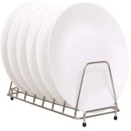 laopala diva Plainware Opalware Glass Full Plate Set of 6 (10.6-inch) Dinner Plate image 2