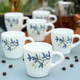 laopala Silken Charm Coffee, Tea Cup (Microwave Safe, Super White), Opalware Coffee Mug-picture-18