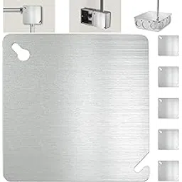 Laowu 6 Pack 4 Inch Electrical Box Cover - Metal Square Junction Box Cover for 4" Square Box, 4x4 Flat Blank Electric Panel, Sturdy Plate-picture-24