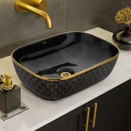 lapo Vessel Sink Basin for Bathroom - 45.5X32.5.5X13.5 Cm Ceramic Table Top Wash Basin - A-220 Table Top Basin-picture-27