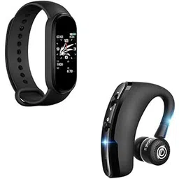 Lapras Combo Pack of 2 Items - M9 Smart Watch Activity Tracker Band with Many Features Like Steps Counter, Calorie Counter, Wireless Bluetooth Noise Canceling Headphones (12 Year Warranty)-image-32
