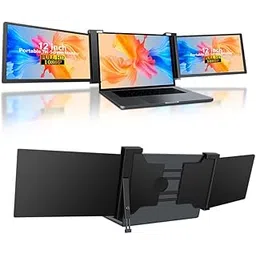 Laptop Screen Extended, 1080p FHD IPS Plug & Play Triple Monitor Extender for Laptop, Portable Extended Monitor with USB-C/HDMI for Mac/Windows/Chrome/Android, Black-image-44