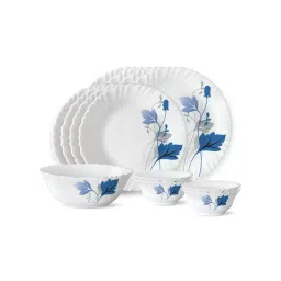 Larah by Borosil Ageria White Opalware 13 Pieces Dinner Set-picture-29