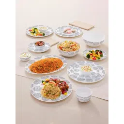 Larah by Borosil Moon White Opalware 21 Pieces Dinner Set-picture-22