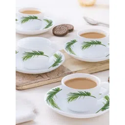 Larah by Borosil Multicolor Ceramic Opalware Cup and Saucer Set of 12 140ml-picture-30