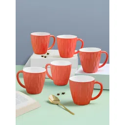Larah by BOROSIL Orange Solid Opalware Glossy Mugs Set of Cups and Mugs-picture-24