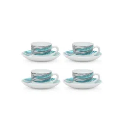 Larah by Borosil White Ceramic Opalware Cup and Saucer Set of 12 140ml-picture-40