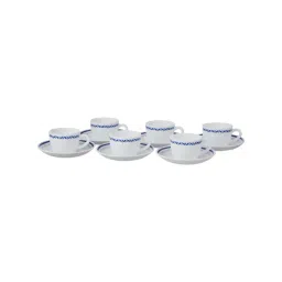 Larah by Borosil White Ceramic Opalware Cup and Saucer Set of 12 140ml-picture-31