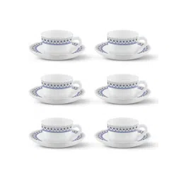 Larah by Borosil White Ceramic Opalware Cup and Saucer Set of 12 140ml-picture-11