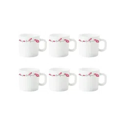 Larah by Borosil White Ceramic Opalware Tea Cup - Set of 6 180ml-picture-41
