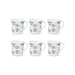 Larah by Borosil White Ceramic Tea & Coffee Mug - Set fo 6 210ml-picture-14