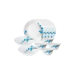 Larah by Borosil White Mimosa Opalware 10 Piece Dinner Set-picture-19