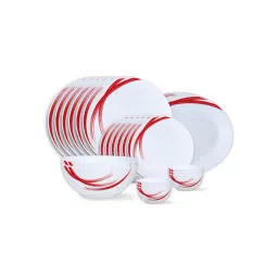 Larah by Borosil White Opalware 21 Pieces Dinner Set-image-15