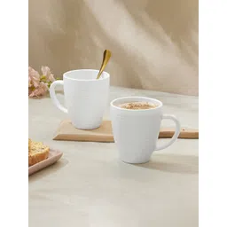 Larah by BOROSIL White2 Pieces Opalware Mugs 390 ml Each-image-46