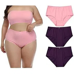 Large Size Panties for Women Pack of 3 Multicolor-picture-54