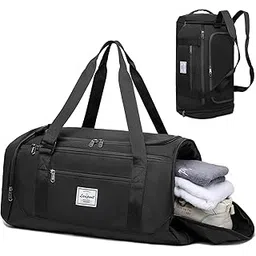 Laripwit Gym Bags for Men with Shoe Compartment, Sports Duffle Bag Backpack for Workout Traveling with Wet Pocket, Black, Travel, Gym, Sports, Camping, Hiking, Work, Weekend Getway-picture-40