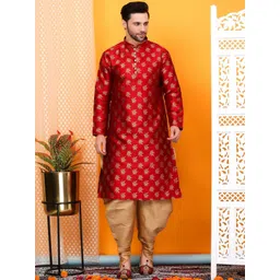 Larwa Men Floral Regular Kurta with Dhoti Pants-picture-19