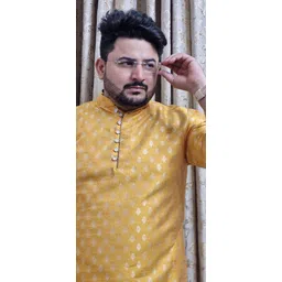 larwa Men Jacquard Kurta Pyjama Set-picture-17