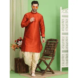 Larwa Men Regular Dupion Silk Kurta with Salwar-picture-21