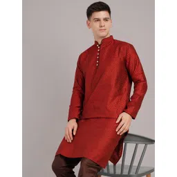 Larwa Men Thread Work Jacquard Kurta image 1