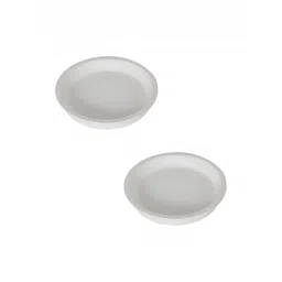 LASAKI White 2 Pieces Ceramic Planter Trays-picture-22