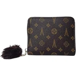 lassie Pocket Wallet for Women | Small Purse for Women Mini | Wallets for Girls Credit Card Holder Coin Purse Zipper Small Secure Card Case (Coffee)-picture-43