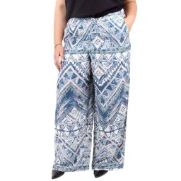 LASTINCH Blue Printed Palazzos-picture-12