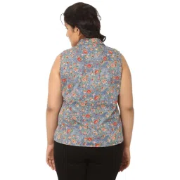 LASTINCH Blue Printed Shirt image 2