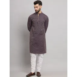 Latest Chikan Garments Geometric Woven Design Straight Kurta-picture-14