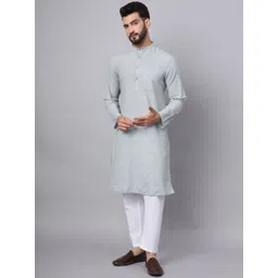 Latest Chikan Garments Mandarin Collar Long Sleeves Cotton Kurta-picture-10