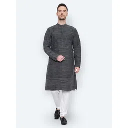 Latest Chikan Garments Men Grey Kurta-picture-26