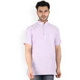 Latest Chikan Garments Men Purple Kurta-picture-34
