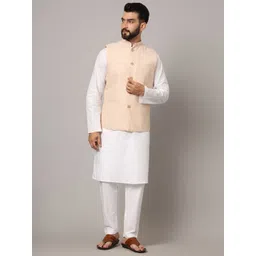 Latest Chikan Garments Striped Woven Nehru Jacket-picture-35