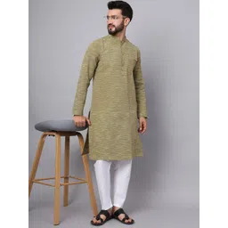 Latest Chikan Garments Woven Design Mandarin Collar Straight Kurta-picture-18