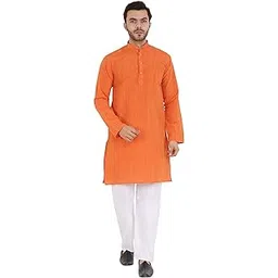 latest chikan Elegant Cotton Men's Kurtas-picture-50