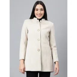 Latin Quarters Beige Regular Fit Long Coat-picture-29