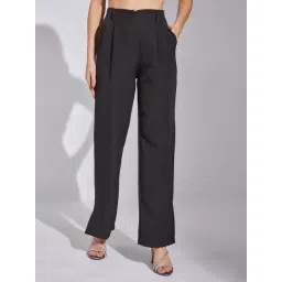 Latin Quarters Black Polyester Regular Fit Trousers-picture-18