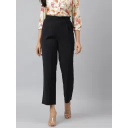 Latin Quarters Black Regular Fit High Rise Trousers-picture-34