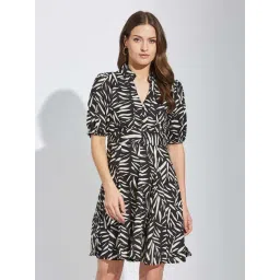 Latin Quarters Black Regular Fit Printed Dress-picture-12