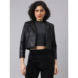 Latin Quarters Black Solid Casual Jacket-picture-26