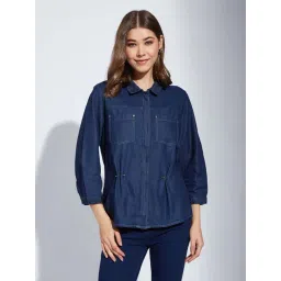 Latin Quarters Blue Casual Shirt-picture-23