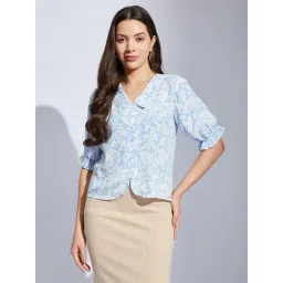 Latin Quarters Blue Regular Fit Printed Shirt-picture-34