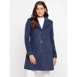 Latin Quarters Blue Textured Overcoat-picture-12
